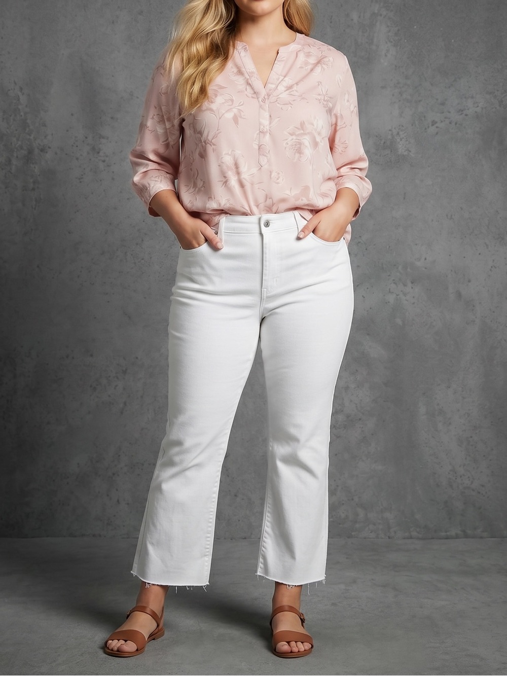 GAP Frayed Hem Crop Kick Jeans